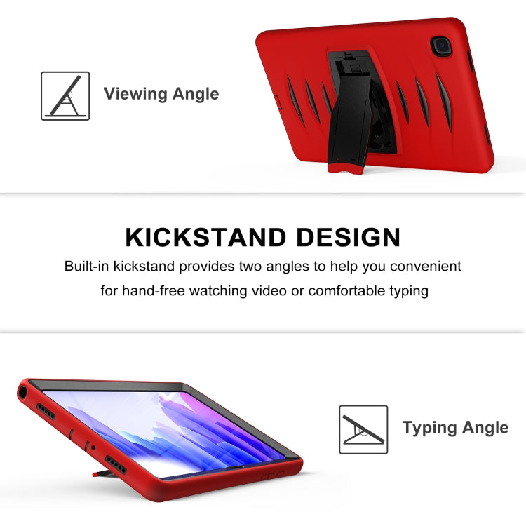 For Samsung Galaxy Tab A7 (2020) T500/T505 Wave Texture Series PC + Silicone Protective Case with Holder