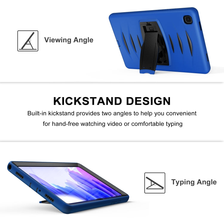 For Samsung Galaxy Tab A7 (2020) T500/T505 Wave Texture Series PC + Silicone Protective Case with Holder