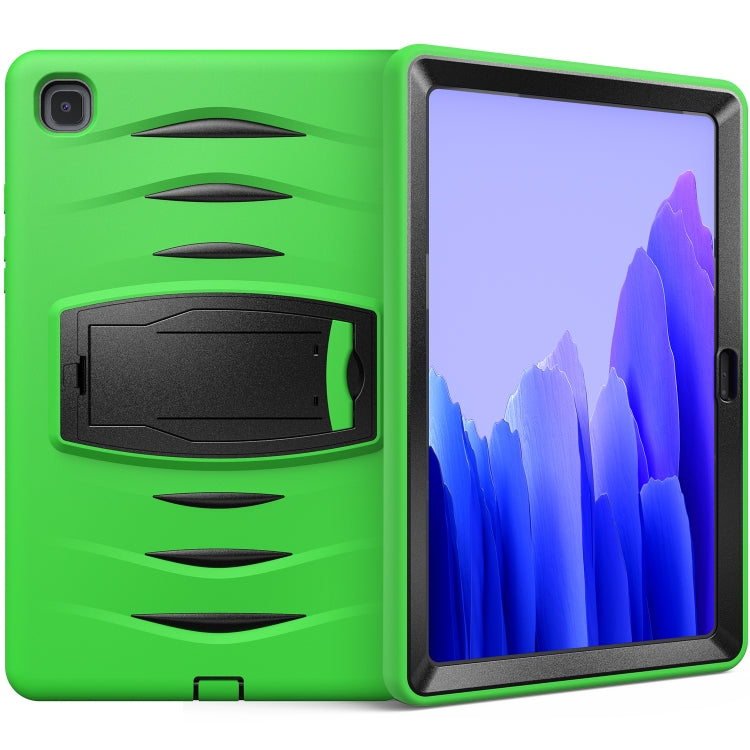 For Samsung Galaxy Tab A7 (2020) T500/T505 Wave Texture Series PC + Silicone Protective Case with Holder