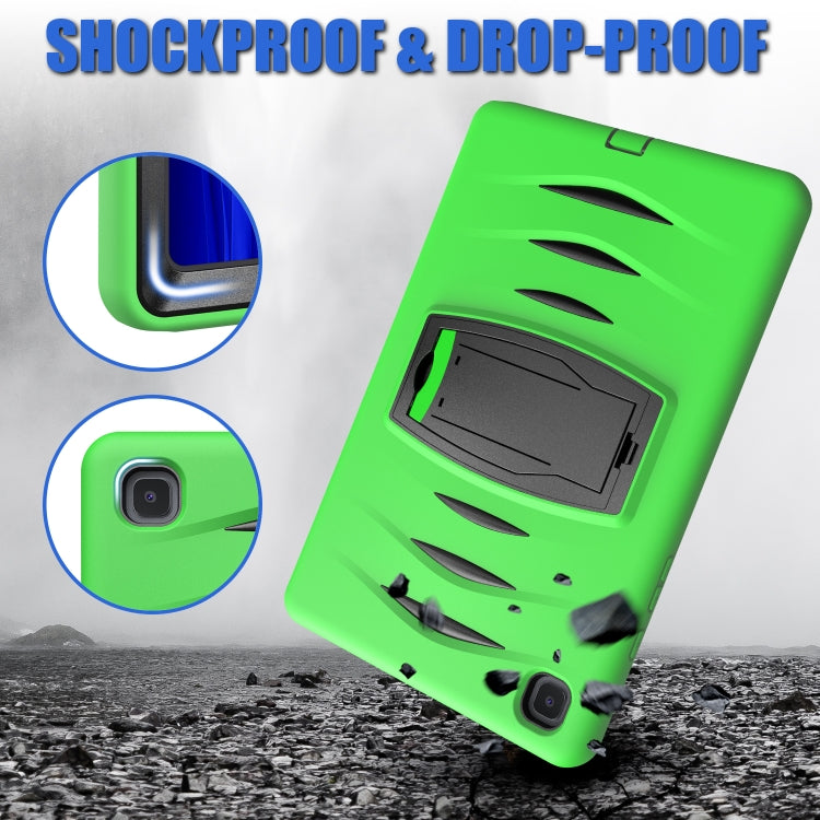For Samsung Galaxy Tab A7 (2020) T500/T505 Wave Texture Series PC + Silicone Protective Case with Holder