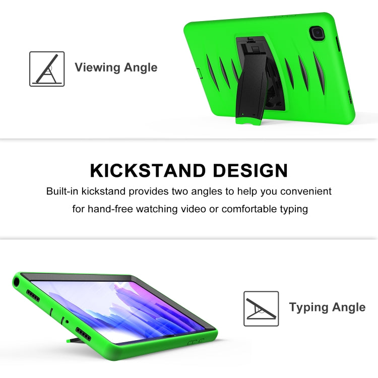 For Samsung Galaxy Tab A7 (2020) T500/T505 Wave Texture Series PC + Silicone Protective Case with Holder