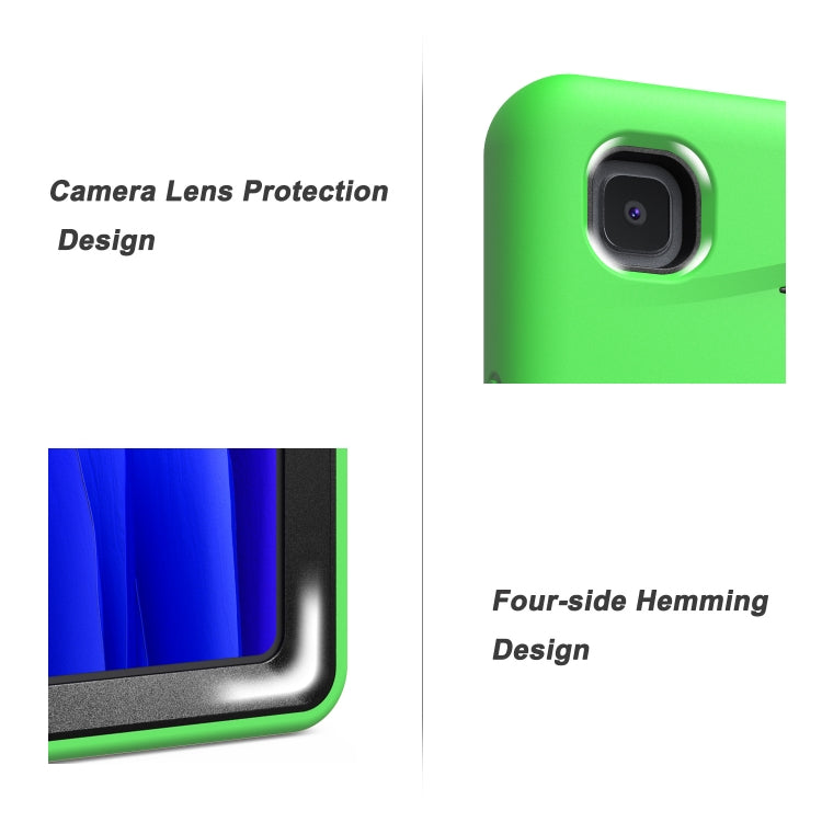 For Samsung Galaxy Tab A7 (2020) T500/T505 Wave Texture Series PC + Silicone Protective Case with Holder