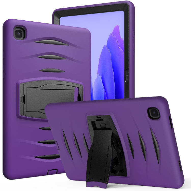 For Samsung Galaxy Tab A7 (2020) T500/T505 Wave Texture Series PC + Silicone Protective Case with Holder