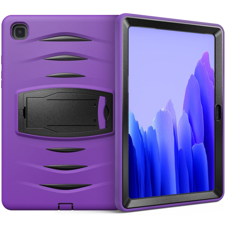 For Samsung Galaxy Tab A7 (2020) T500/T505 Wave Texture Series PC + Silicone Protective Case with Holder