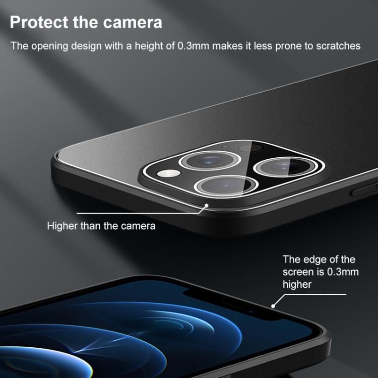 For iPhone 13 Pro Golden Shield Metal Frosted Lens Film Phone Case