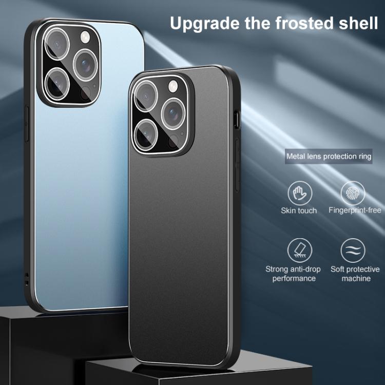 For iPhone 13 Pro Golden Shield Metal Frosted Lens Film Phone Case