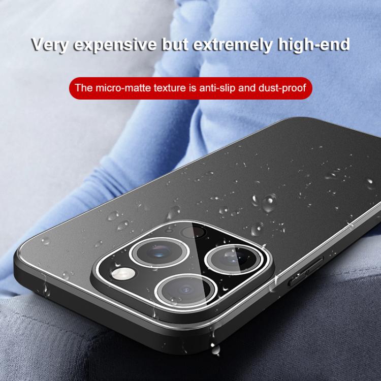 For iPhone 14 Pro Golden Shield Metal Frosted Lens Film Phone Case