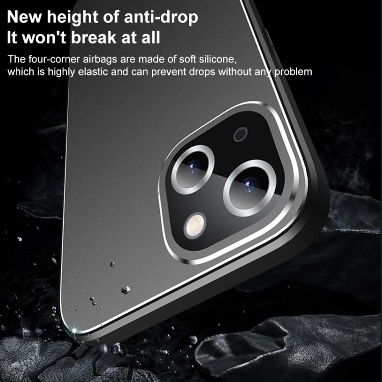 For iPhone 15 Golden Shield Metal Frosted Lens Film Phone Case