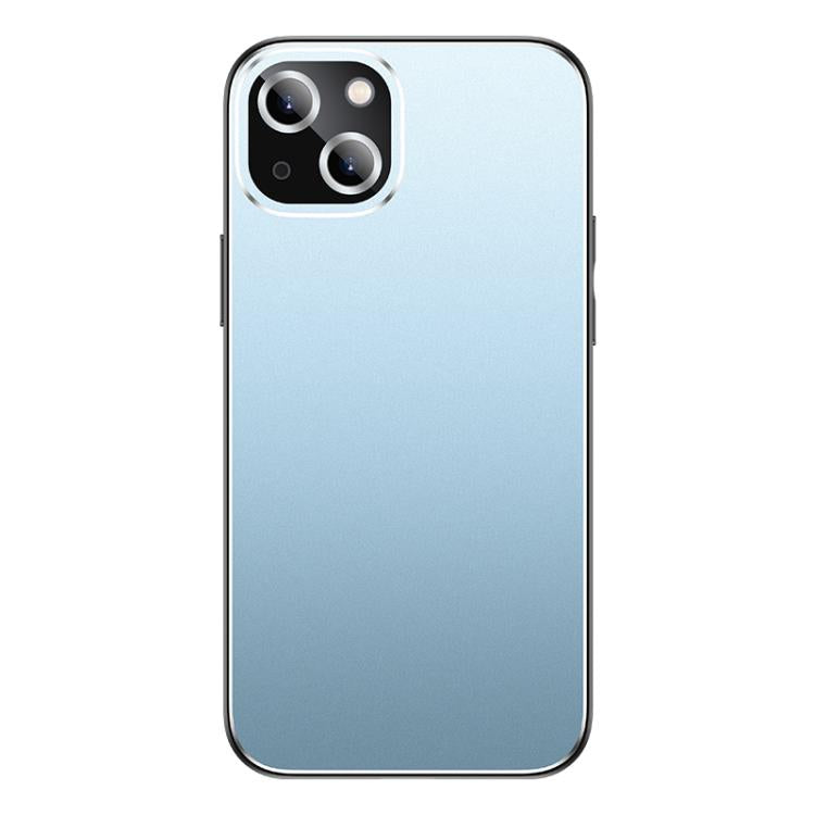 For iPhone 15 Golden Shield Metal Frosted Lens Film Phone Case