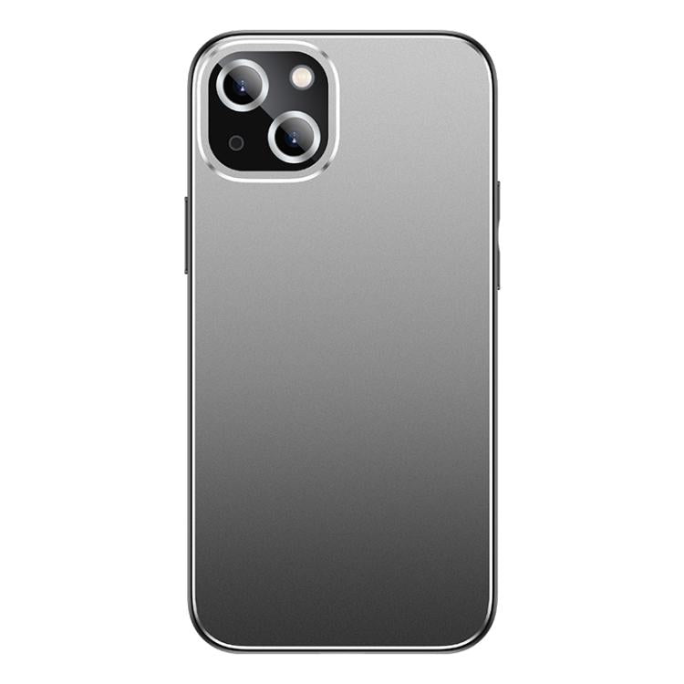 For iPhone 15 Golden Shield Metal Frosted Lens Film Phone Case