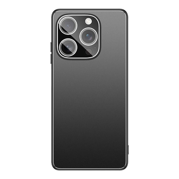 For iPhone 15 Pro Golden Shield Metal Frosted Lens Film Phone Case