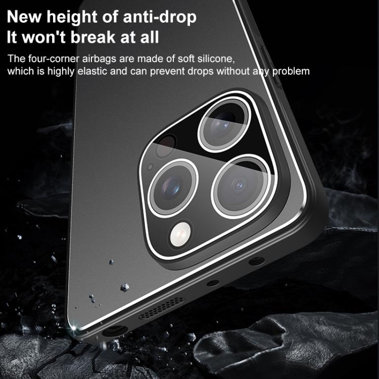 For iPhone 16 Golden Shield Metal Frosted Lens Film Phone Case