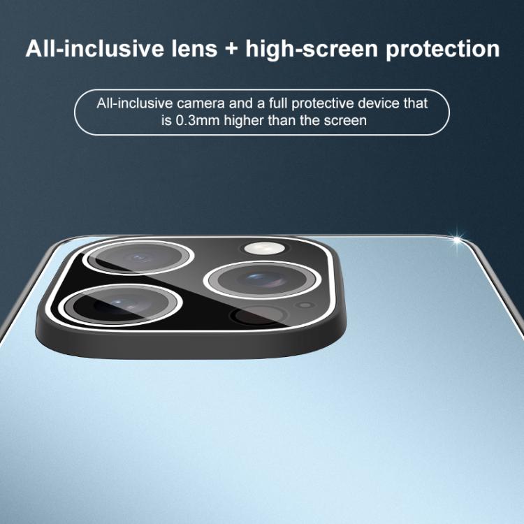 For iPhone 16 Golden Shield Metal Frosted Lens Film Phone Case