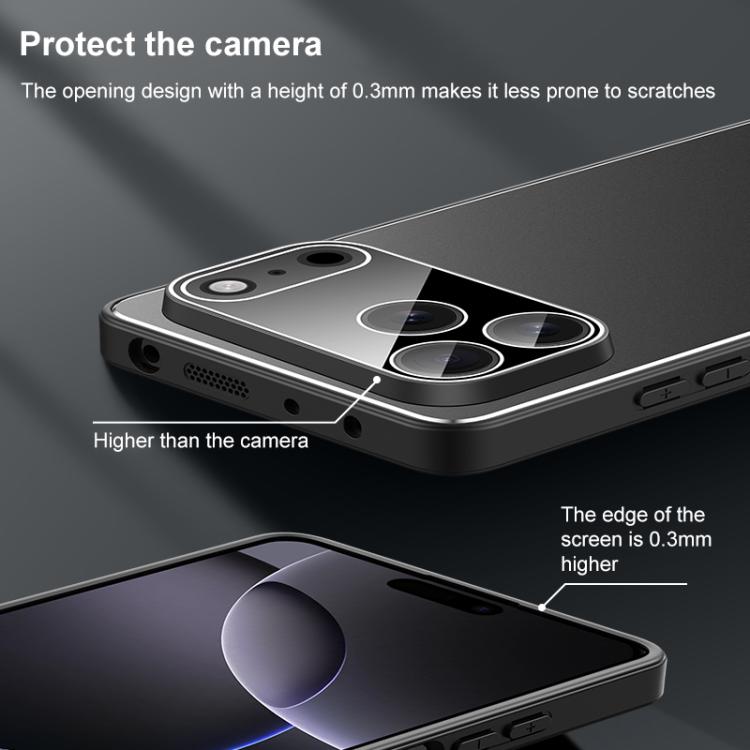 For iPhone Air Golden Shield Metal Frosted Lens Film Phone Case