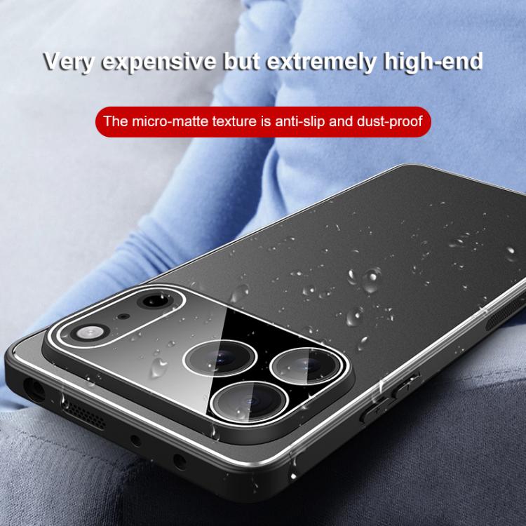 For iPhone 17 Pro Max Golden Shield Metal Frosted Lens Film Phone Case