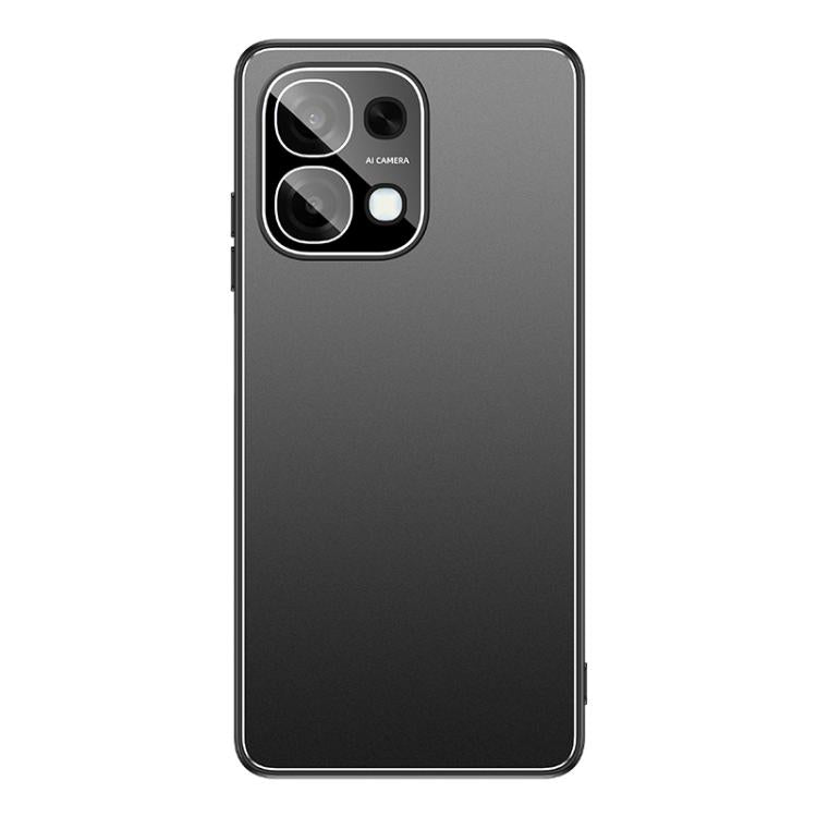 For OPPO A6 5G Golden Shield Metal Frosted Lens Film Phone Case
