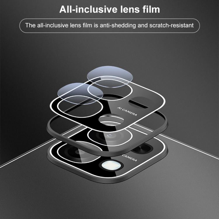 For OPPO A6 5G Golden Shield Metal Frosted Lens Film Phone Case
