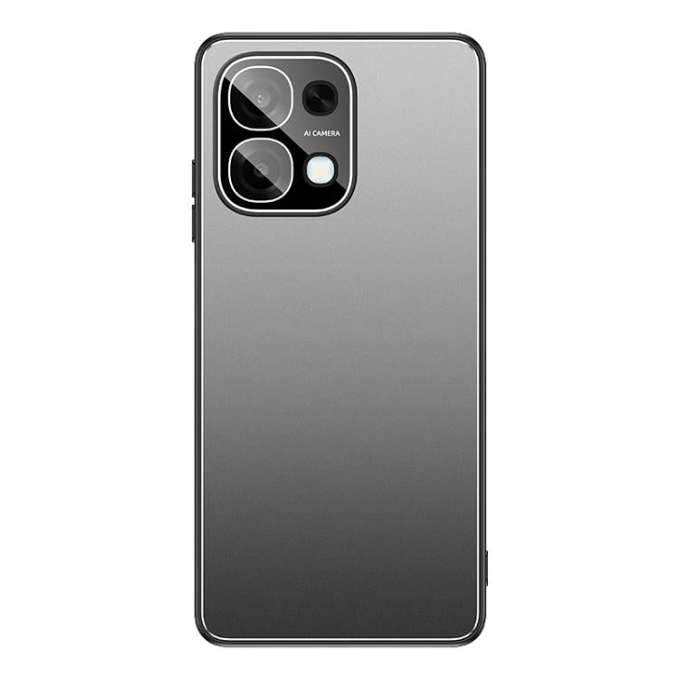 For OPPO A6 5G Golden Shield Metal Frosted Lens Film Phone Case