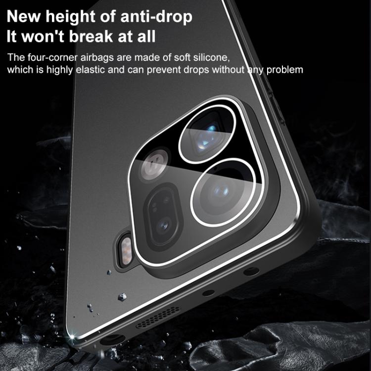 For OPPO Find X9 Golden Shield Metal Frosted Lens Film Phone Case
