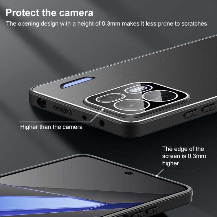 For OPPO K15 Pro+ Golden Shield Metal Frosted Lens Film Phone Case