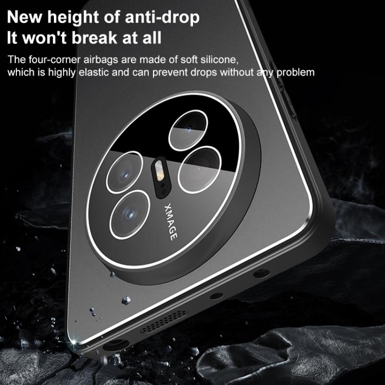 For Huawei Mate 70 Air Golden Shield Metal Frosted Lens Film Phone Case