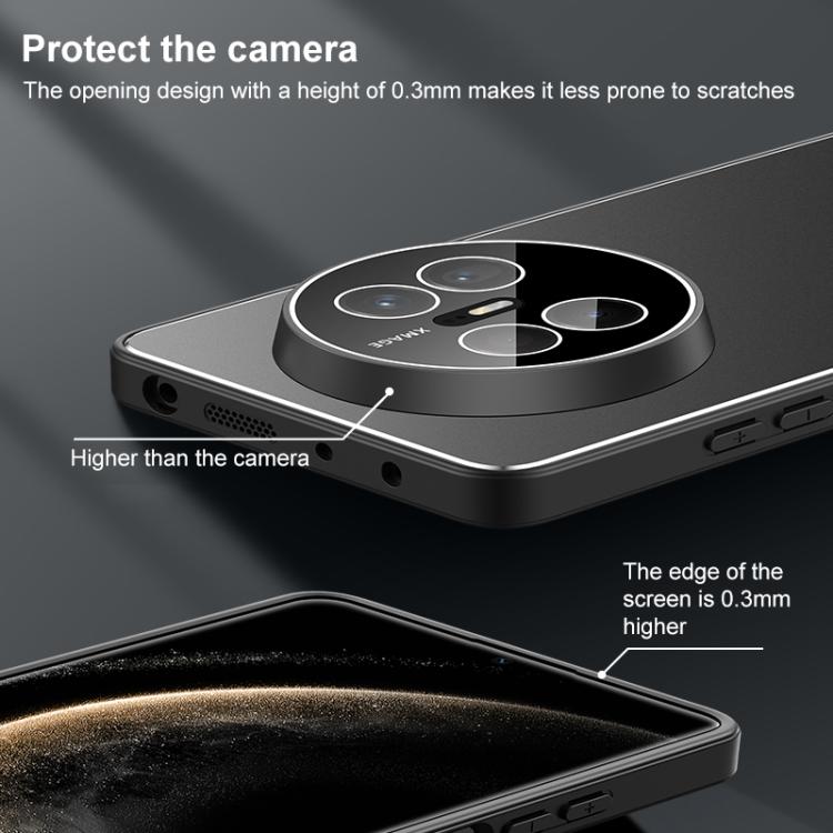 For Huawei Mate 70 Air Golden Shield Metal Frosted Lens Film Phone Case