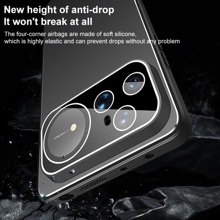 For Huawei nova 15 Golden Shield Metal Frosted Lens Film Phone Case