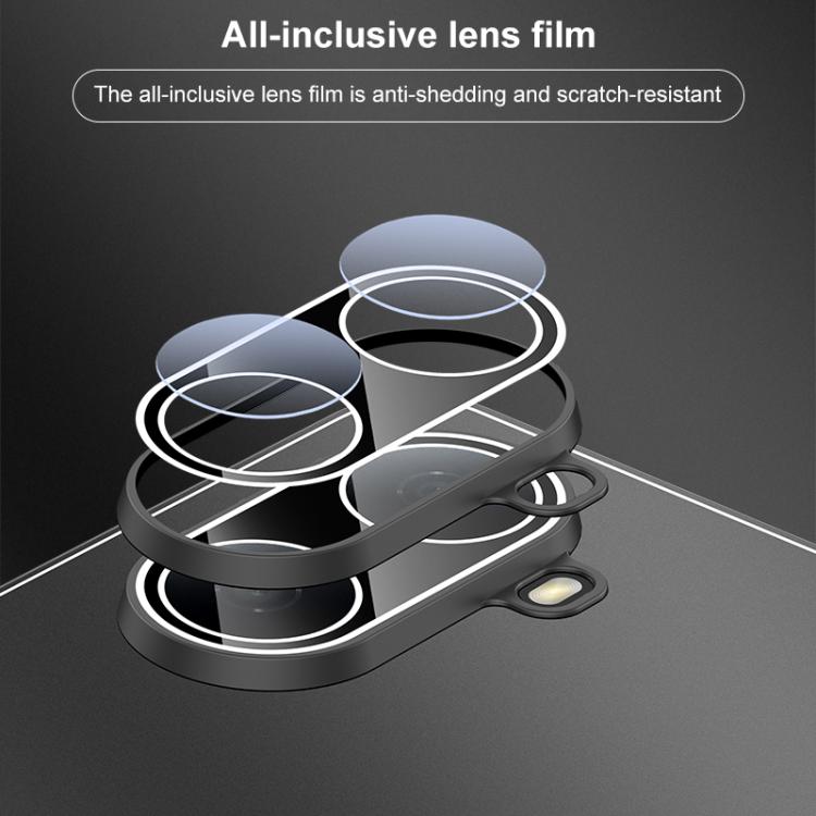 For Huawei Enjoy 80 Plus Golden Shield Metal Frosted Lens Film Phone Case