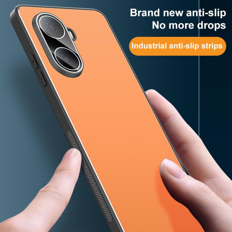 For Huawei Enjoy 80 Plus Golden Shield Metal Frosted Lens Film Phone Case