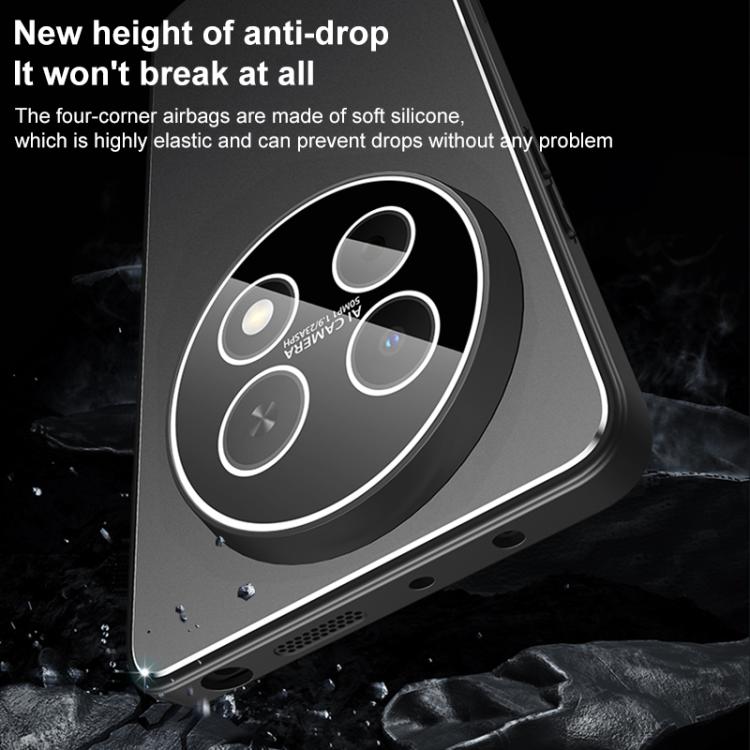For Huawei Enjoy 90 Pro Max Golden Shield Metal Frosted Lens Film Phone Case