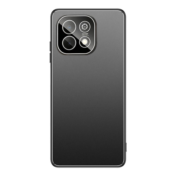 For Huawei Enjoy 90 Plus Golden Shield Metal Frosted Lens Film Phone Case