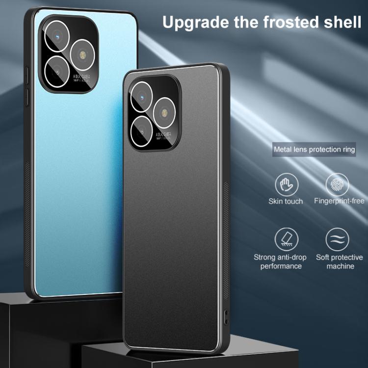 For Huawei Enjoy 90 Plus Golden Shield Metal Frosted Lens Film Phone Case