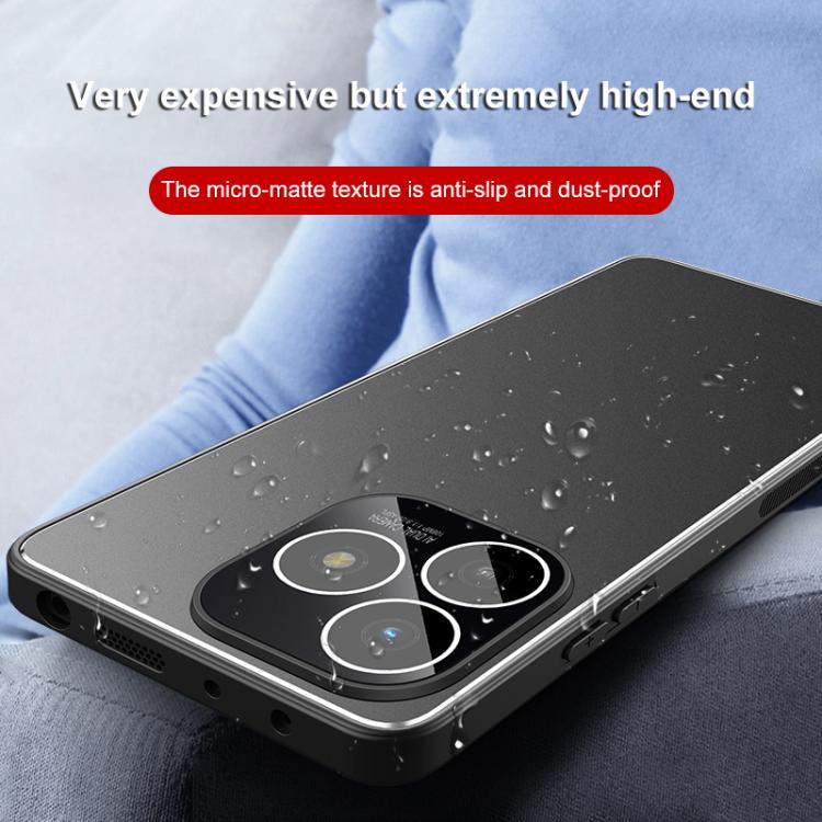 For Huawei Enjoy 90 Plus Golden Shield Metal Frosted Lens Film Phone Case