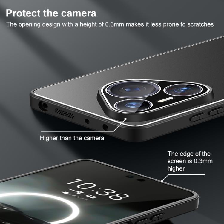 For Huawei Pura 80 Pro Golden Shield Metal Frosted Lens Film Phone Case