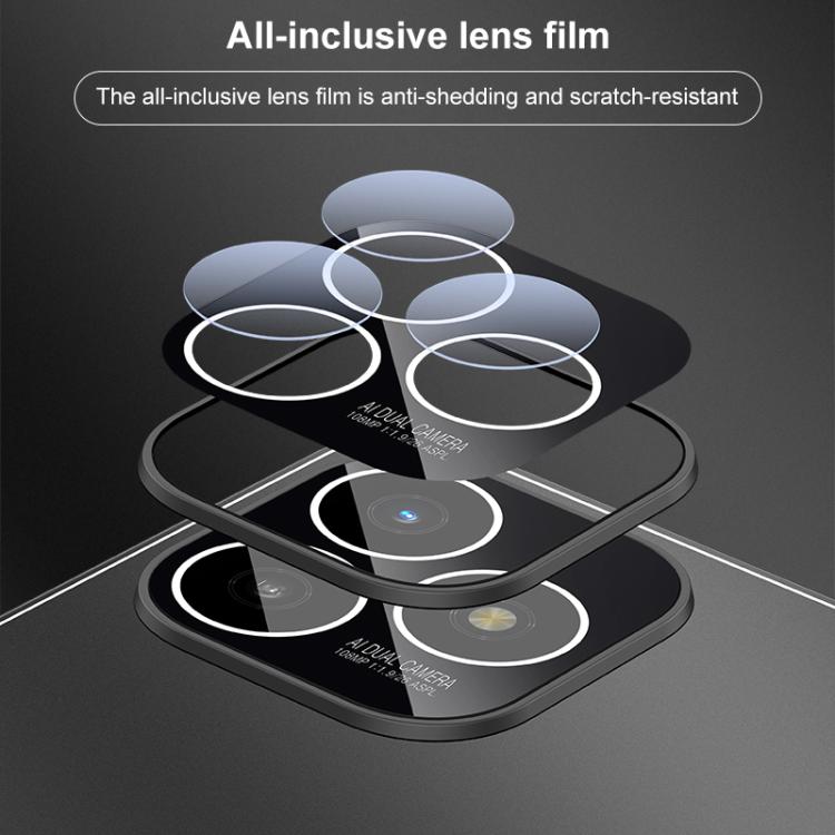 For Huawei Enjoy 80s Golden Shield Metal Frosted Lens Film Phone Case