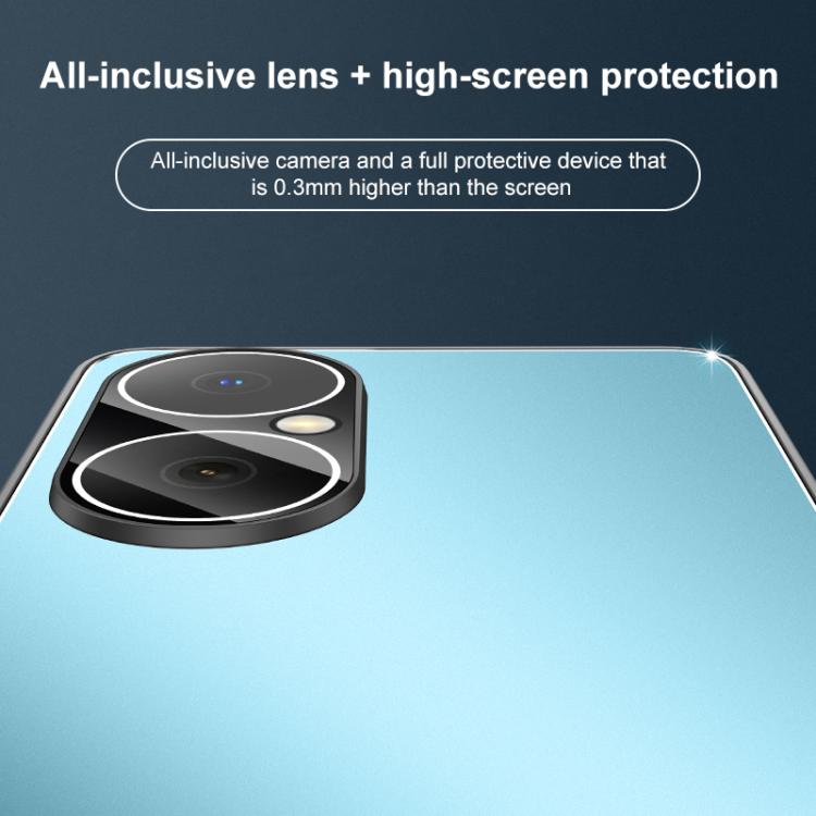 For Huawei Enjoy 80 Golden Shield Metal Frosted Lens Film Phone Case