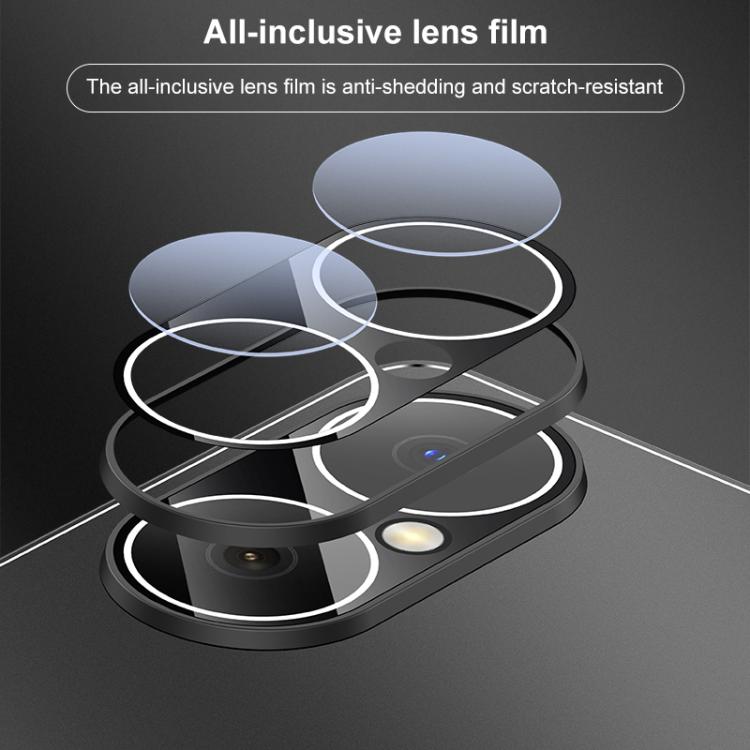 For Huawei Enjoy 80 Golden Shield Metal Frosted Lens Film Phone Case