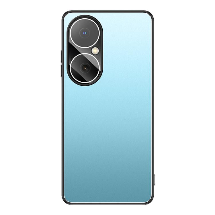 For Huawei Enjoy 80 Golden Shield Metal Frosted Lens Film Phone Case