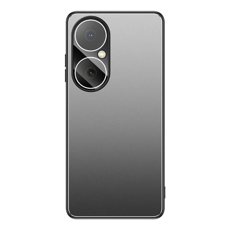 For Huawei Enjoy 80 Golden Shield Metal Frosted Lens Film Phone Case