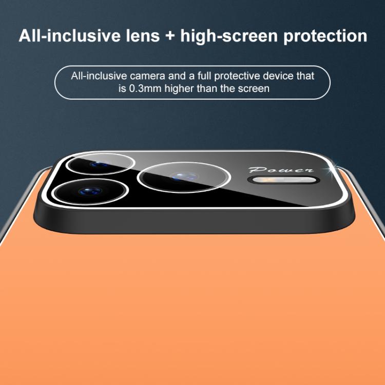 For Honor Power2 Golden Shield Metal Frosted Lens Film Phone Case
