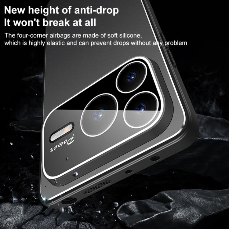 For Honor Power2 Golden Shield Metal Frosted Lens Film Phone Case