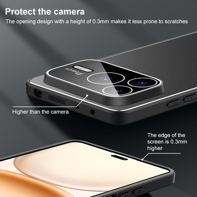 For Honor Power2 Golden Shield Metal Frosted Lens Film Phone Case