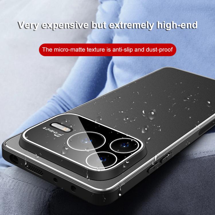 For Honor Power2 Golden Shield Metal Frosted Lens Film Phone Case
