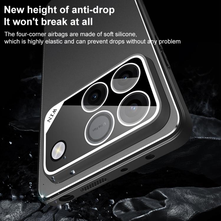 For Honor Win RT Golden Shield Metal Frosted Lens Film Phone Case