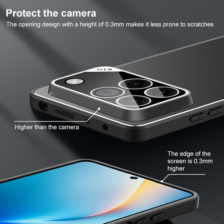 For Honor Win RT Golden Shield Metal Frosted Lens Film Phone Case