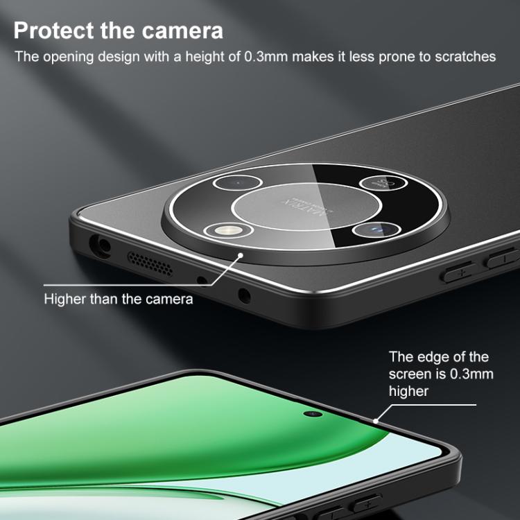 For Honor X70 Golden Shield Metal Frosted Lens Film Phone Case