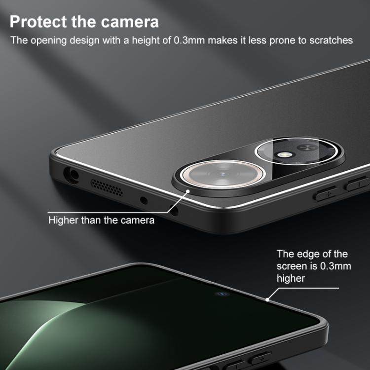 For Honor Play 60 Golden Shield Metal Frosted Lens Film Phone Case