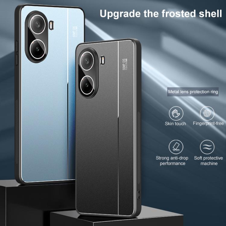For Redmi Turbo 4 / Poco X7 Pro Golden Shield Metal Frosted Lens Film Phone Case