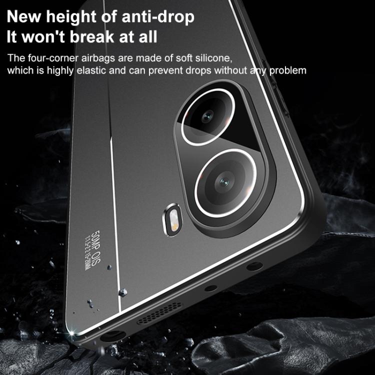 For Redmi Turbo 4 / Poco X7 Pro Golden Shield Metal Frosted Lens Film Phone Case