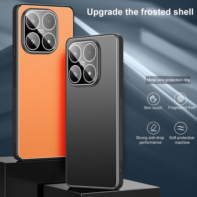 For Xiaomi 17 Golden Shield Metal Frosted Lens Film Phone Case